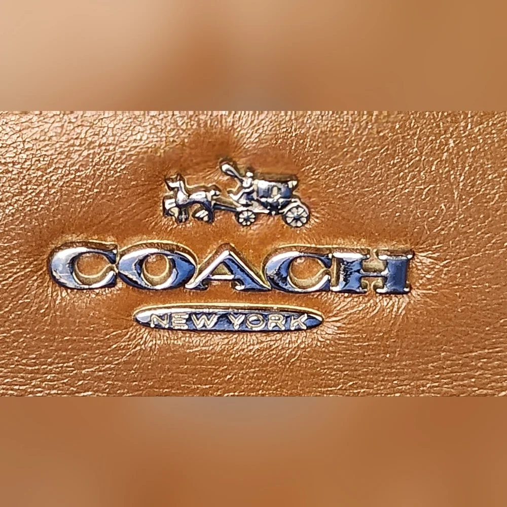 Coach Chelsea Distressed Tan Leather Shoulder Bag - Picture 5 of 14